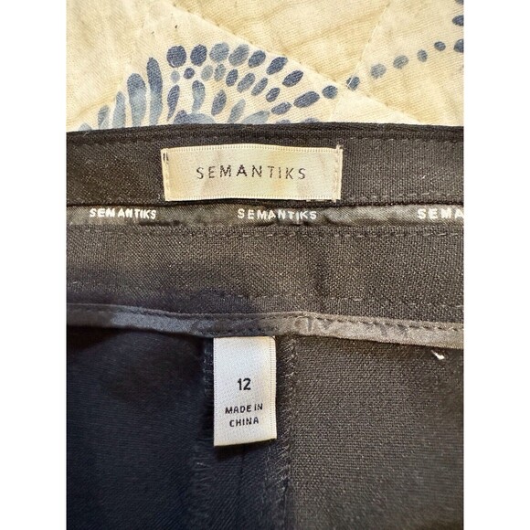 Women’s Semantiks Pants Size 12 Wool Blend Black Career Business Dress Nordstrom - Picture 5 of 5